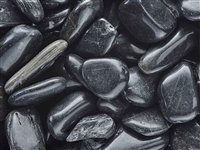 Black Pebbles Polished 1"-2"