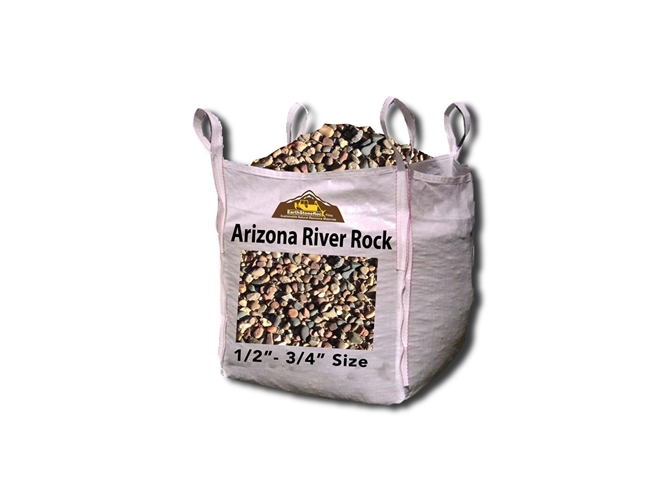 Arizona River Rock 1/2" - 3/4" - Per Yard Supersack - Garden Rock