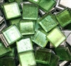 Crystal Metallic Tiles..Green..3/8"