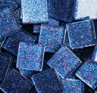Glitter Tiles..3/4"..Dark Blue Confetti