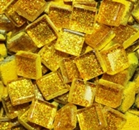 Glitter Tiles..3/8"..Bright Gold Confetti