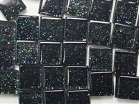 Glitter Tiles..3/8"..Black Confetti