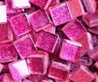 Glitter Tiles..3/8"..Fuchsia Pink