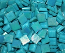 Metallic Mini Tiles..Cyan..3/8"