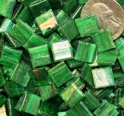 Metallic Mini Tiles..Green..3/8"