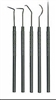 5 Piece Aluminum Pick Tool Set