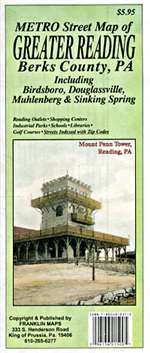 Greater Reading and Berks County, Pennsylvania by Franklin Maps [no longer available]