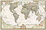 World Executive Enlarged Wall Map (73 x 48 inches) (Tubed) by National Geographic Maps [no longer available]