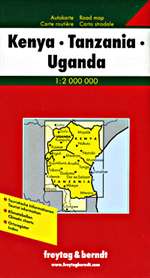 Kenya, Tanzania and Uganda by Freytag, Berndt und Artaria [no longer available]