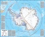 Antarctica, Political, laminated by Maps International Ltd.