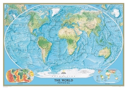 World Physical Wall Map (45.75 x 30.5 inches) by National Geographic Maps [no longer available]