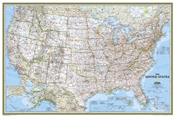 United States Classic Poster Size Wall Map (36 x 24 inches) by National Geographic Maps [no longer available]
