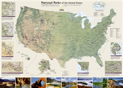 National Parks of the United States, Wall Map by National Geographic Maps [no longer available]