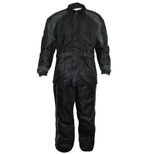 Armored Black Two-Piece Armored Rainsuit