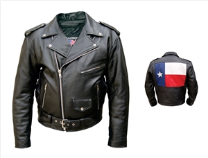 Men's Basic M.C. jacket with Texas Flag (Buffalo)