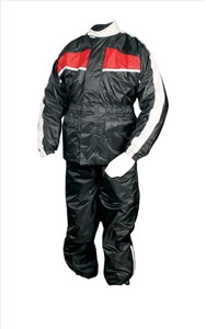 Men's Rain Suit Black/Red, with reflective strips