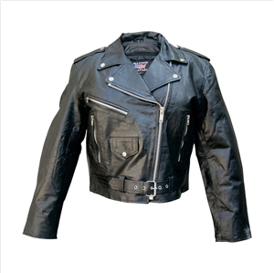 Ladies Basic motorcycle jacket split cowhide