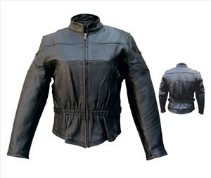 Ladies Vented jacket with full sleeve zipout liner, Elastic front & back with spandex sides Naked Leather
