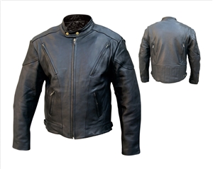 Ladies Vented front & back Touring jacket. Euro collar with zipout liner and side zippers Naked Leather