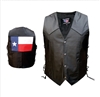Men's Texas Flag vest with side laces (Buffalo)