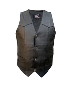 Men's Basic Plain vest Naked Leather