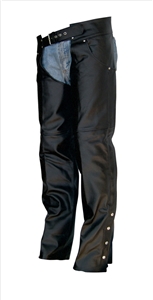 Unisex chaps plain with 2 Jean style pockets & silver hardware Split Cowhide