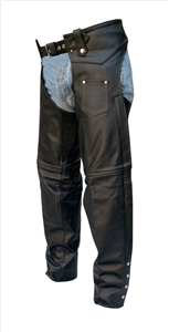 Unisex chaps plain lined with Silver Hardware TALL (Buffalo)