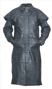 Duster with zipout liner, Leg straps, & removable Cape  (Lambskin)