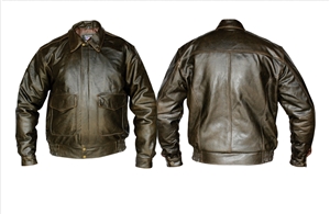 Men's Retro Brown Bomber jacket (Buffalo)
