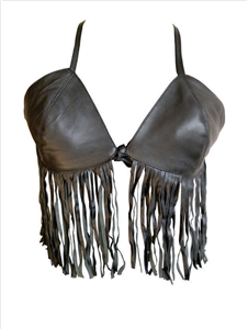Ladies Bikini Top with Fringes one size fits most (Lambskin)