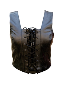 Ladies halter top with Laced front (Lambskin)