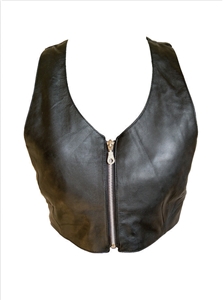 Ladies top with zippered front (Lambskin)