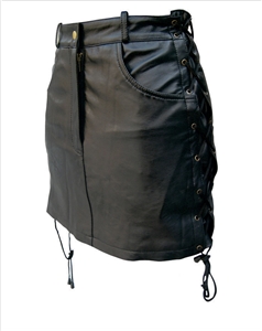 Ladies skirt with side laces (Lambskin)