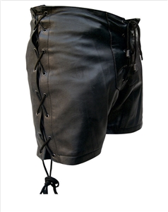 Ladies shorts with laced sides & front (Lambskin)