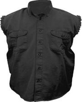 Men's Cotton/Twill Sleeveless Shirt