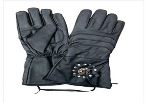 Gauntlet glove with Antique Brass Conchos lightly lined