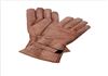 Brown Riding glove lightly lined with Velcro strap  (Buffalo)