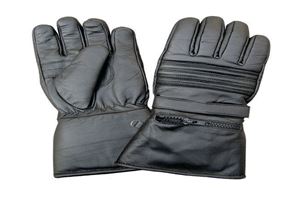 Padded riding glove with a rain cover inside zipper pocket & Velcro strap