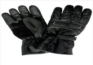 Padded riding glove leather & cordura Soft Analine Leather