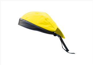 Skull cap Yellow Cotton/Twill with Black Leather
