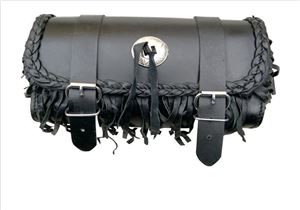 Small fringe & braid Tool bag with Silver Conchos
