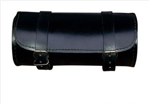Plain Large Round Tool bag with cowhide leather