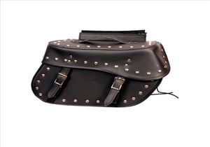 PVC, Studded Saddle bag zip off flaps with quick release 