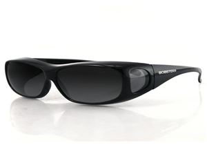 Bobster Eyewear BCDR101, Condor OTG Sunglasses, Black Frame, Anti-fog Smoked Lens