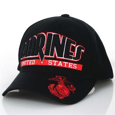 Zan Cap CPA021, Ball Cap, USMC, Red/White