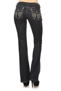 Golden Angel Wing Boot Cut Jeans