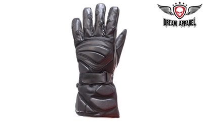 Biker Full Finger Riding Gloves With Velcro Strap