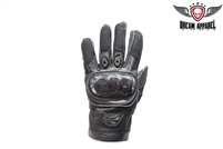 Motorcycle Gloves With Velcro Strap & Tight Grip On Palm