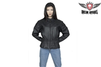 Womens Racer Jacket With Gathere Waist