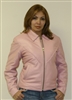 Women's Soft Pink Leather Motorcycle Jacket